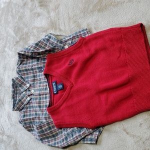 Chaps boy shirt set